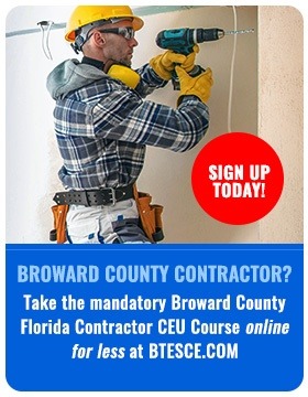 Broward County Contractor CEU course. Sign Up Today.